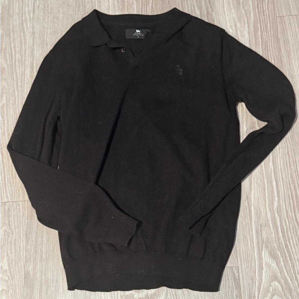 🖤✨ YoungLA Black Henley Sweatshirt – Size M ✨🖤